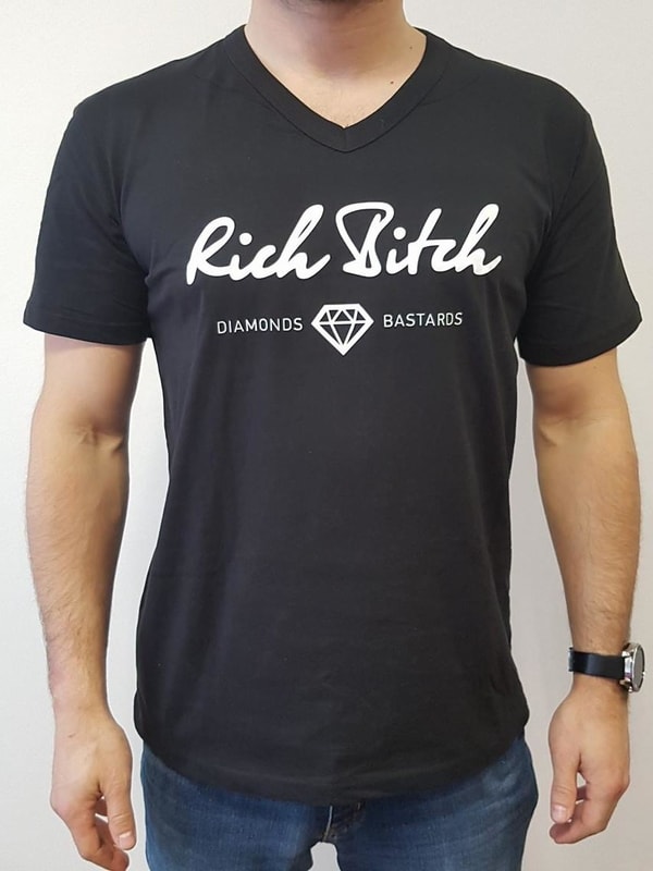 Pánské tričko Ritch Bitch basic- černá 2XL